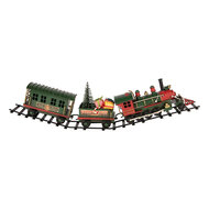 Clayre &amp; Eef | Decoratie Trein met kerstdecoratie Groen 42x5x12 cm | 6Y6234