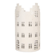 Clayre &amp; Eef | Decoratie Huis Wit &oslash; 13x23 cm | 6Y6184