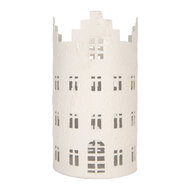 Clayre &amp; Eef | Decoratie Huis Wit &oslash; 13x23 cm | 6Y6184