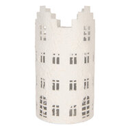 Clayre &amp; Eef | Decoratie Huis Wit &oslash; 11x20 cm | 6Y6185