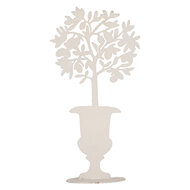 Clayre &amp; Eef | Decoratie Bloempot Wit 16x10x29 cm | 6Y6186