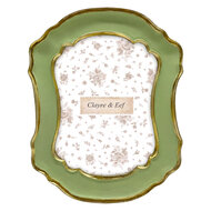 Clayre &amp; Eef | Fotolijst Groen Goudkleurig 18x2x23 cm / 13x18 cm | 2F1402