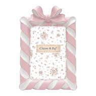 Clayre &amp; Eef | Fotolijst Roze Wit 14x4x21 cm / 10x15 cm | 2F1407