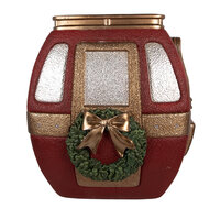 Clayre &amp; Eef | Decoratie Skilift met LED Rood Goudkleurig 47x48x51 cm | 5MG0118