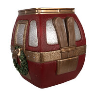 Clayre &amp; Eef | Decoratie Skilift met LED Rood Goudkleurig 47x48x51 cm | 5MG0118