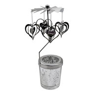 Clayre &amp; Eef | Theelichtcarrousel Goudkleurig &oslash; 8x17 cm | 66806