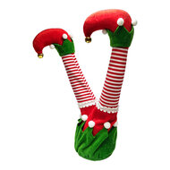 Clayre &amp; Eef | Decoratie Elfenbenen Rood Groen 35 cm / 3xAA | 66900