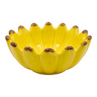 Clayre &amp; Eef | Decoratie schaaltje Bloem Geel Bruin &oslash; 14x8 cm | 6CE2508