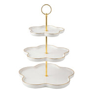Clayre &amp; Eef | Etag&egrave;re 3 laags Wit &oslash; 24 cm | 6CE2481