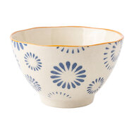 Clayre &amp; Eef | Soepkom Beige Blauw &oslash; 13x7 cm / 350 ml | 6CEBO0253