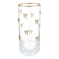 Clayre &amp; Eef | Waterglas Transparant Geel &oslash; 6x15 cm / 350 ml | 6GL5518