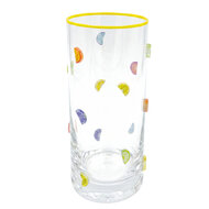 Clayre &amp; Eef | Waterglas Transparant Geel &oslash; 6x15 cm / 350 ml | 6GL5520