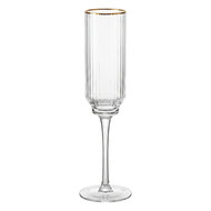 Clayre &amp; Eef | Champagneglas Transparant &oslash; 5x25 cm / 150 ml | 6GL5528