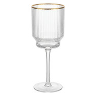 Clayre &amp; Eef | Wijnglas Transparant &oslash; 8x21 cm / 300 ml | 6GL5533