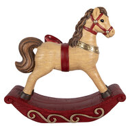 Clayre &amp; Eef | Decoratie Hobbelpaard Bruin Rood 42x14x41 cm | 6MG0171