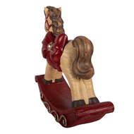 Clayre &amp; Eef | Decoratie Hobbelpaard Bruin Rood 42x14x41 cm | 6MG0171