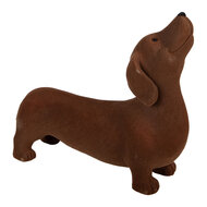 Clayre &amp; Eef | Decoratie Hond Bruin 40x14x33 cm | 6MG0176