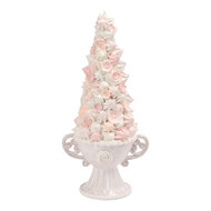 Clayre &amp; Eef | Decoratie taart Beige Roze 21x16x44 cm | 6PR6137