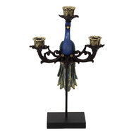 Clayre &amp; Eef | Kandelaar Blauw Goudkleurig 25x10x42 cm | 6PR6472