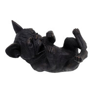 Clayre &amp; Eef | Flessenhouder bulldog Zwart 29x12x16 cm | 6PR6482