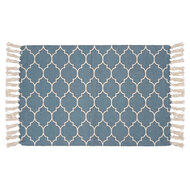 Clayre &amp; Eef | Vloermat Beige Blauw 60x90 cm | KT081.004