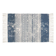 Clayre &amp; Eef | Vloermat Beige Blauw 60x90 cm | KT081.007