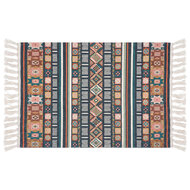 Clayre &amp; Eef | Vloermat Beige Blauw 60x90 cm | KT081.008
