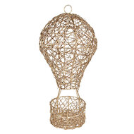 Clayre &amp; Eef | Decoratie luchtballon met LED Goudkleurig &oslash; 19x38 cm / 3xAA | 66781