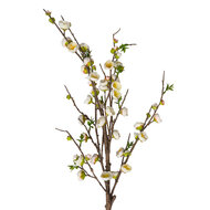 Clayre &amp; Eef | Decoratie tak met bloemen  Wit 88 cm | 5PL0300W