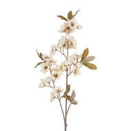 Clayre &amp; Eef | Decoratie tak met bloemen Wit 90 cm | 5PL0308W