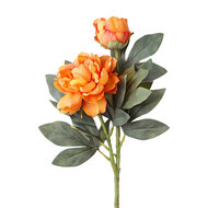 Clayre &amp; Eef | Decoratie tak met bloemen Oranje Groen 73 cm | 5PL0377O