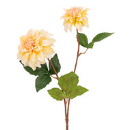 Clayre &amp; Eef | Decoratie tak met bloemen Geel Groen 60 cm | 5PL0387Y