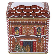 Clayre &amp; Eef | Blikken Bewaardoos Bruin Wit 10x6x14 cm | 6BL0212
