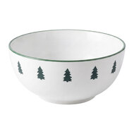 Clayre &amp; Eef | Soepkom Wit Blauw &oslash; 16x7 cm / 500 ml | 6CEBO0224