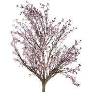 Clayre &amp; Eef | Decoratie Kersenbloesem boom Roze Bruin 190x190x300 cm | 5PL0218