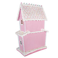 Clayre &amp; Eef | Decoratie Huis Roze 54x31x76 cm LED / 3xAA | 5PR0218