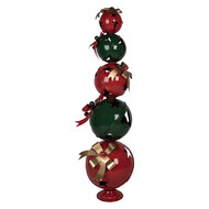 Clayre &amp; Eef | Decoratie Kerstbal Rood Groen 53x44x135 cm | 5Y1459