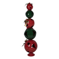 Clayre &amp; Eef | Decoratie Kerstbal Rood Groen 53x44x135 cm | 5Y1459