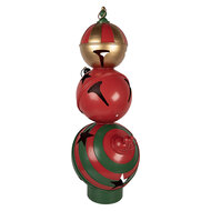 Clayre &amp; Eef | Decoratie Kerstbal Rood Groen 31x30x88 cm | 5Y1460