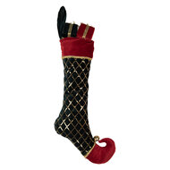 Clayre &amp; Eef | Kerstsok Decoratie Kerstsok Groen Rood 23x7x32 cm | 66630