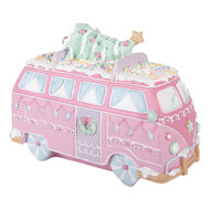 Clayre &amp; Eef | Decoratie Bus Roze Wit 26x13x19 cm | 6PR6236