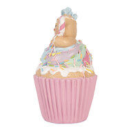 Clayre &amp; Eef | Decoratie Cupcake Roze Bruin &oslash; 9x16 cm | 6PR6237
