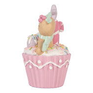 Clayre &amp; Eef | Decoratie Cupcake Roze Bruin 11x9x15 cm | 6PR6238