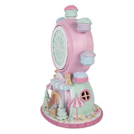 Clayre &amp; Eef | Decoratie Reuzenrad met LED Roze Groen 23x17x31 cm / 2xAA | 6PR6239