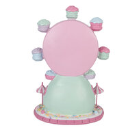 Clayre &amp; Eef | Decoratie Reuzenrad met LED Roze Groen 23x17x31 cm / 2xAA | 6PR6239