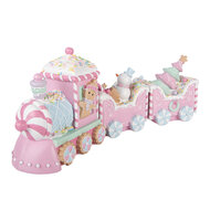 Clayre &amp; Eef | Decoratie Trein Roze Groen 45x12x19 cm | 6PR6243