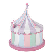 Clayre &amp; Eef | Decoratie Huis Roze Wit &oslash; 21x22 cm | 6PR6246