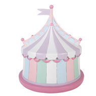 Clayre &amp; Eef | Decoratie Huis Roze Wit &oslash; 21x22 cm | 6PR6246