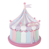 Clayre &amp; Eef | Decoratie Huis Roze Wit &oslash; 21x22 cm | 6PR6246