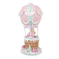 Clayre &amp; Eef | Decoratie luchtballon Roze Groen 18x14x31 cm | 6PR6249